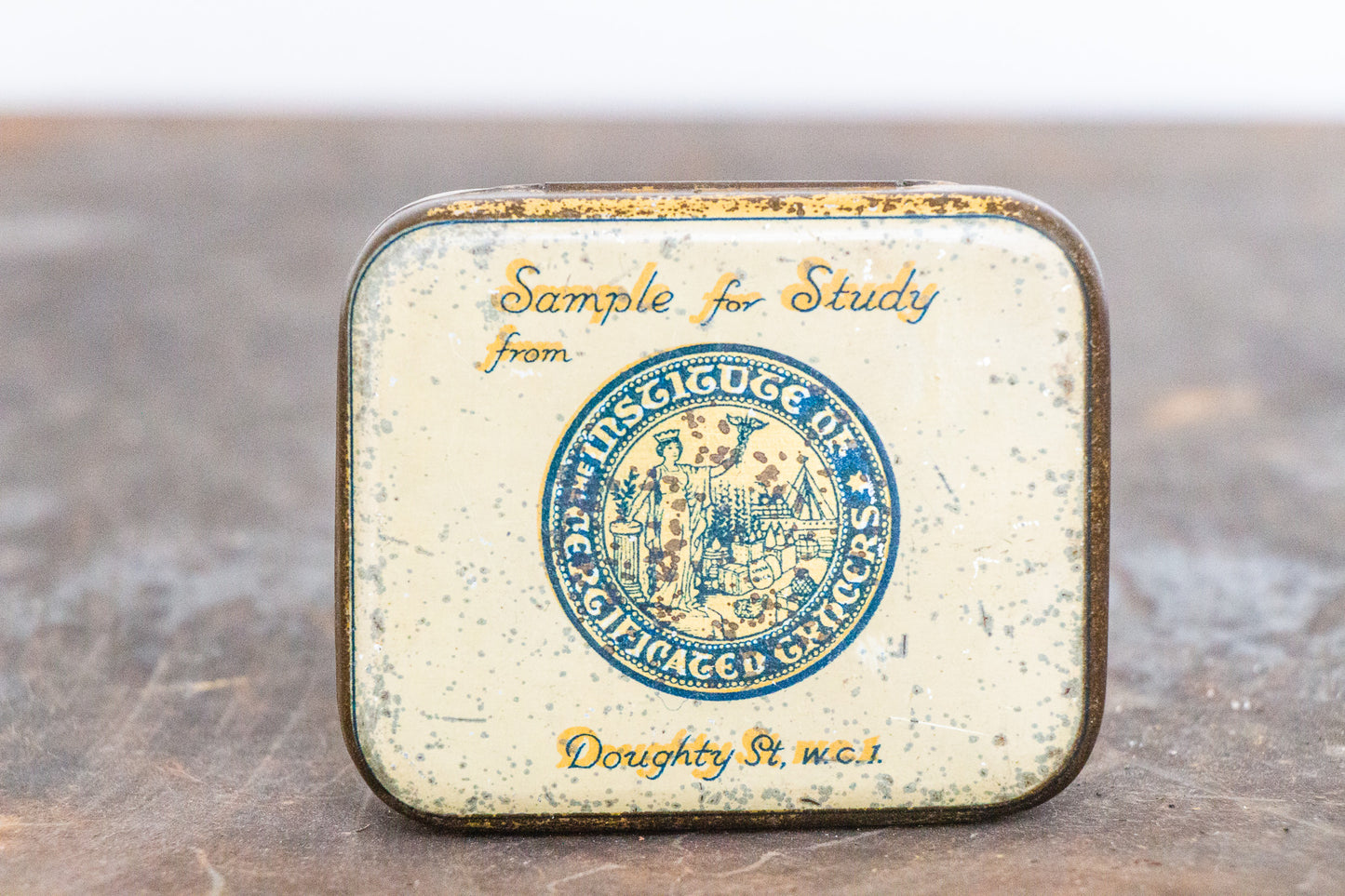 Institute of Certified Grocers Tin Vintage English Storage Tin - Eagle's Eye Finds