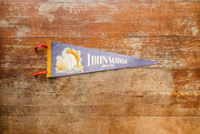 Load image into Gallery viewer, Ironwood Michigan Felt Pennant Vintage Blue Fishing Wall Decor
