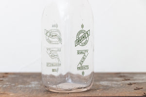 Irvine's Litchfield Illinois Milk Bottle Vintage Glass Half Gallon Dairy Advertising - Eagle's Eye Finds