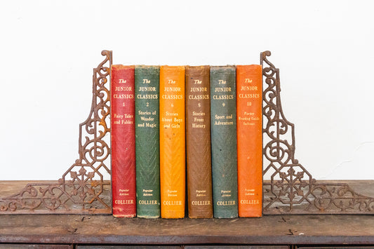 Junior Classics 1938 Collier Book Collection Vintage Earthy Fall Toned Books