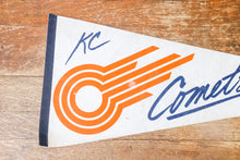 Load image into Gallery viewer, Kansas City Comets Felt Pennant Vintage Soccer Sports Decor
