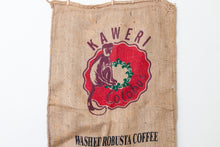 Load image into Gallery viewer, Kaweri Coffee Bean Sack Ugandan Burlap Bag - Eagle&#39;s Eye Finds
