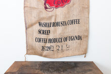 Load image into Gallery viewer, Kaweri Coffee Bean Sack Ugandan Burlap Bag - Eagle&#39;s Eye Finds
