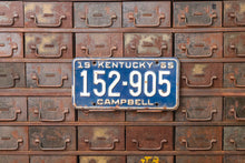 Load image into Gallery viewer, Kentucky 1965 License Plate Vintage Blue Wall Hanging Decor - Eagle&#39;s Eye Finds
