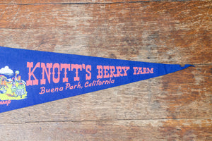 Knott's Berry Farm Felt Pennant Vintage Buena Park CA Theme Park Decor