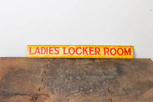 Ladies Locker Room Sign Vintage Wooden Mid-Century Signage - Eagle's Eye Finds