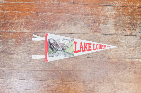 Lake Louise Felt Pennant Vintage White Canada Wall Decor