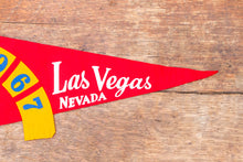 Load image into Gallery viewer, Las Vegas Felt Pennant Vintage Red NV Wall Hanging Decor - Eagle&#39;s Eye Finds
