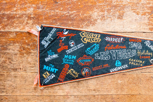 Las Vegas Nevada Felt Pennant Vintage Casino Wall Decor