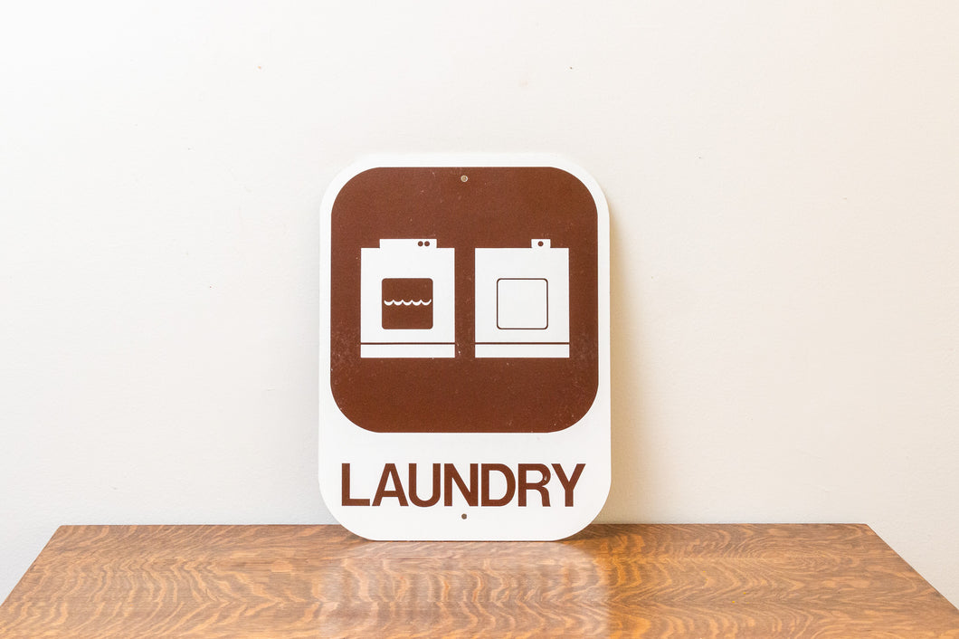 Laundry Room Sign Vintage Brown Wall Decor