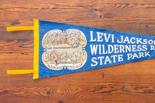 Load image into Gallery viewer, Levi Jackson Wilderness Road State Park Kentucky Felt Pennant Vintage Blue Wall Decor
