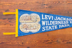 Levi Jackson Wilderness Road State Park Kentucky Felt Pennant Vintage Blue Wall Decor
