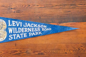 Levi Jackson Wilderness Road State Park Kentucky Felt Pennant Vintage Blue Wall Decor