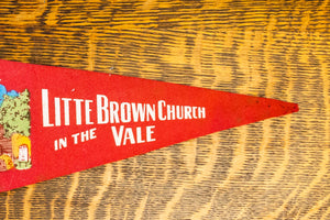 Nashua Iowa Red Felt Pennant Vintage Wall Decor from the Little Brown Church