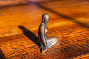 Copenhagen Mermaid Statue Vintage Figural Brass Shelf Decor