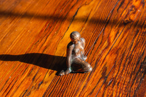 Copenhagen Mermaid Statue Vintage Figural Brass Shelf Decor