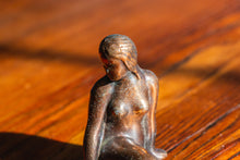 Load image into Gallery viewer, Copenhagen Mermaid Statue Vintage Figural Brass Shelf Decor
