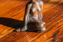Load image into Gallery viewer, Copenhagen Mermaid Statue Vintage Figural Brass Shelf Decor

