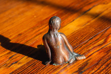 Load image into Gallery viewer, Copenhagen Mermaid Statue Vintage Figural Brass Shelf Decor
