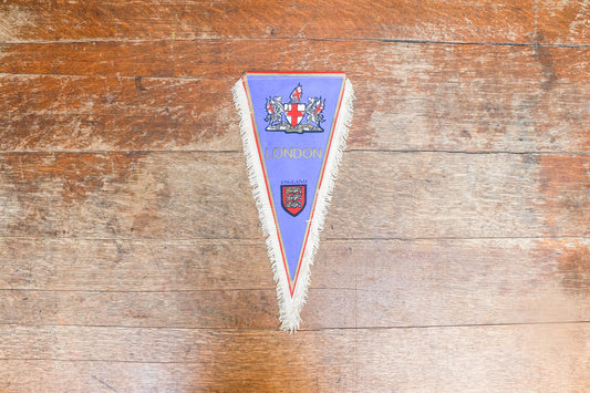London England Blue Pennant Vintage Travel Wall Decor