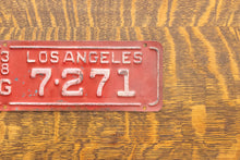 Load image into Gallery viewer, 1938 Los Angeles California License Plate Vintage Garbage Truck Tag
