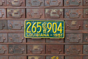 Louisiana 1951 License Plate Vintage Pelican - Eagle's Eye Finds