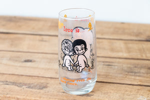 Love Is...Comic Strip Glass Cup Vintage Hard Times 1970 Retro Glassware - Eagle's Eye Finds