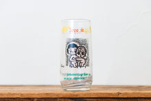Load image into Gallery viewer, Love Is...Comic Strip Glass Cup Vintage Dating Themed Movies and Motorcycles 1970 Retro Glassware - Eagle&#39;s Eye Finds
