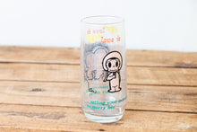Load image into Gallery viewer, Love Is...Comic Strip Glass Cup Vintage Dating Themed Movies and Motorcycles 1970 Retro Glassware - Eagle&#39;s Eye Finds
