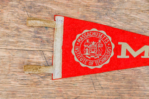 MIT Red Felt Pennant Vintage Mini College Decor Massachusetts Institute of Technology - Eagle's Eye Finds