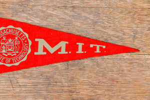 MIT Red Felt Pennant Vintage Mini College Decor Massachusetts Institute of Technology - Eagle's Eye Finds