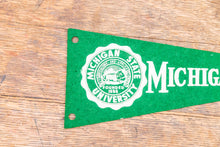 Load image into Gallery viewer, Michigan State University Mini Felt Pennant Vintage College Wall Decor - Eagle&#39;s Eye Finds
