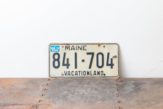 Maine 1979 License Plate Vintage Black and White Wall Decor 841-704 - Eagle's Eye Finds