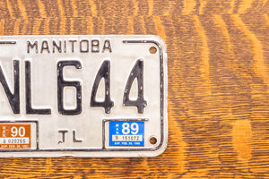 1983 Manitoba Trailer License Plate Vintage Canada Wall Decor