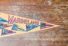 Load image into Gallery viewer, MarineLand Pacific Felt Pennant Vintage Orange Nautical Wall Decor
