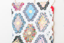Load image into Gallery viewer, Martha Washington&#39;s Flower Garden Hand Stitched Quilt Top Vintage Farmhouse Decor - Eagle&#39;s Eye Finds
