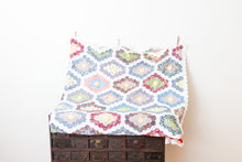 Load image into Gallery viewer, Martha Washington&#39;s Flower Garden Hand Stitched Quilt Top Vintage Farmhouse Decor - Eagle&#39;s Eye Finds
