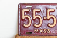 Load image into Gallery viewer, Massachusetts 1938 License Plate Pair Vintage YOM Original Paint Car Decor 55-524 - Eagle&#39;s Eye Finds
