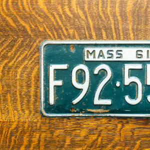 1961 Massachusetts License Plate Vintage Green Wall Decor F92553