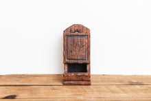 Load image into Gallery viewer, Retro Match Holder Vintage Boho Style Wooden Wall or Shelf Decor - Eagle&#39;s Eye Finds
