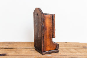 Retro Match Holder Vintage Boho Style Wooden Wall or Shelf Decor - Eagle's Eye Finds