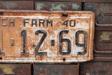 Load image into Gallery viewer, Michigan 1940 Farm License Plate Vintage Rusty Silver Wall Decor 31-12-69 - Eagle&#39;s Eye Finds
