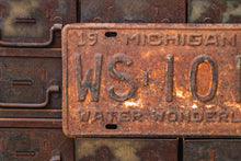 Load image into Gallery viewer, Michigan 1956 Rusty License Plate Vintage Clare County Brown Wall Hanging Decor WS-1018 - Eagle&#39;s Eye Finds
