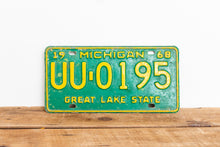 Load image into Gallery viewer, Michigan 1968 License Plate Vintage Wall Hanging Decor John Deere Colors - Eagle&#39;s Eye Finds
