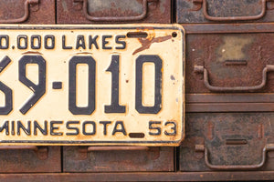 Minnesota 1953 Truck License Plate Vintage 10,000 Lakes Wall Decor - Eagle's Eye Finds