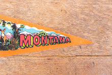Load image into Gallery viewer, Montana Orange Wildlife Felt Pennant Vintage Decor - Eagle&#39;s Eye Finds

