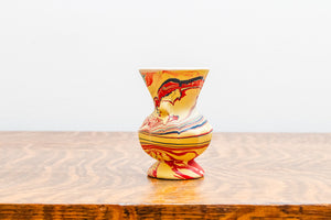 Morton End Of Day Pottery Swirl Paint Ceramic Vase