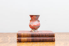 Load image into Gallery viewer, Red Morton End Of Day Pottery Swirl Paint Ceramic Vase
