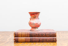 Load image into Gallery viewer, Red Morton End Of Day Pottery Swirl Paint Ceramic Vase
