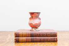 Load image into Gallery viewer, Red Morton End Of Day Pottery Swirl Paint Ceramic Vase
